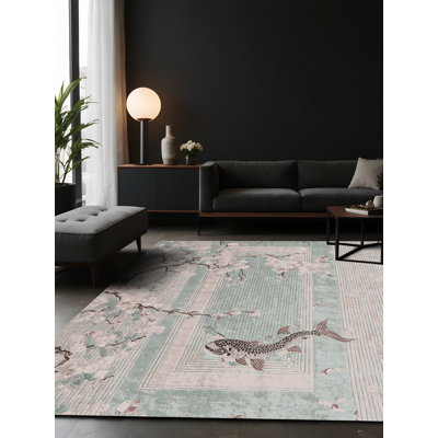 Tapis beige soyeux et moelleux