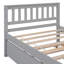 Lit simple avec lit gigogne, cadre de lit plateforme avec tête et pied de lit, pour un petit espace de vie dans la chambre à coucher, aucun sommier nécessaire-1913142725