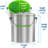 Oval Stainless Steel 1.6 Gallon Countertop Compost Bin