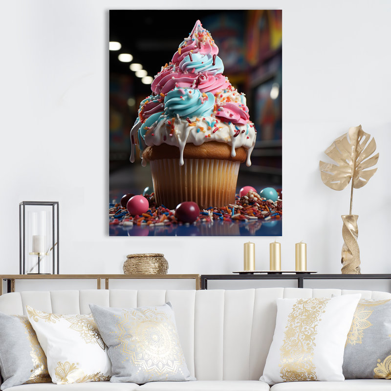 «Chuckling Cupcake Carnival I», reproduction d'art sur toile_105738, H 40 po x l 30 po x P 1,5 po, Toile tendue