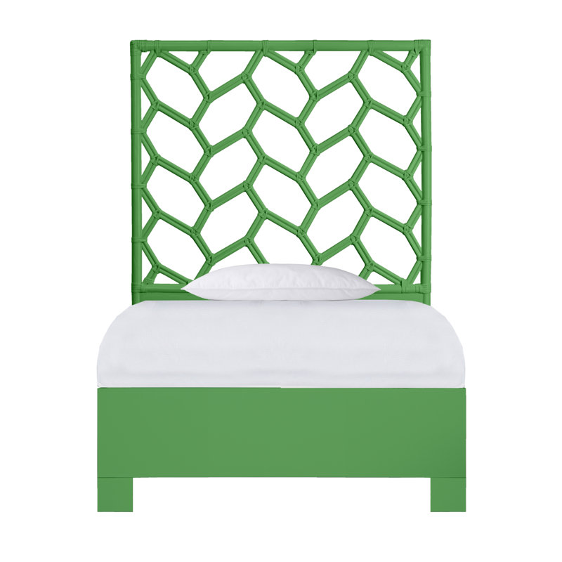 Lit plateforme Silas, Vert vif, Simple extra long