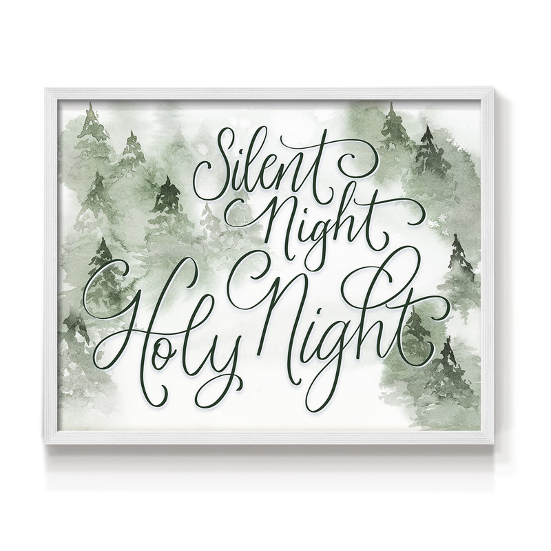 Sainte nuit - Reproduction encadrée - Restickable, H 11 po x l 14 po, Blanc