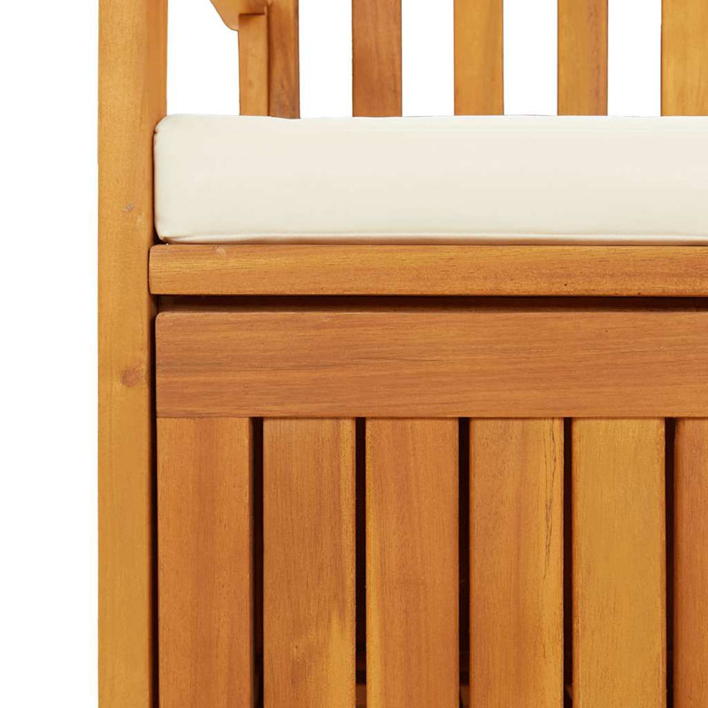Boîte de rangement pour terrasse Cotswald, Brun / Blanc, 33.1" H x 47.2" W x 24.8" D