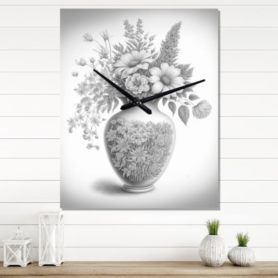 Jazziah - Floral Modern Wall Clock