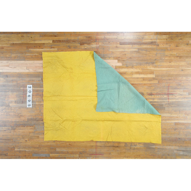 Tapis multicolore en laine noué antique Quilt America