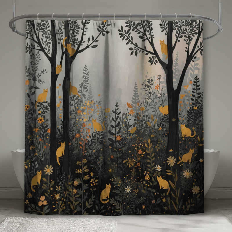 Rideaux de douche extra longs chats, L 70 po x H 84 po