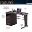Bureau d'ordinateur avec beaucoup de rangement