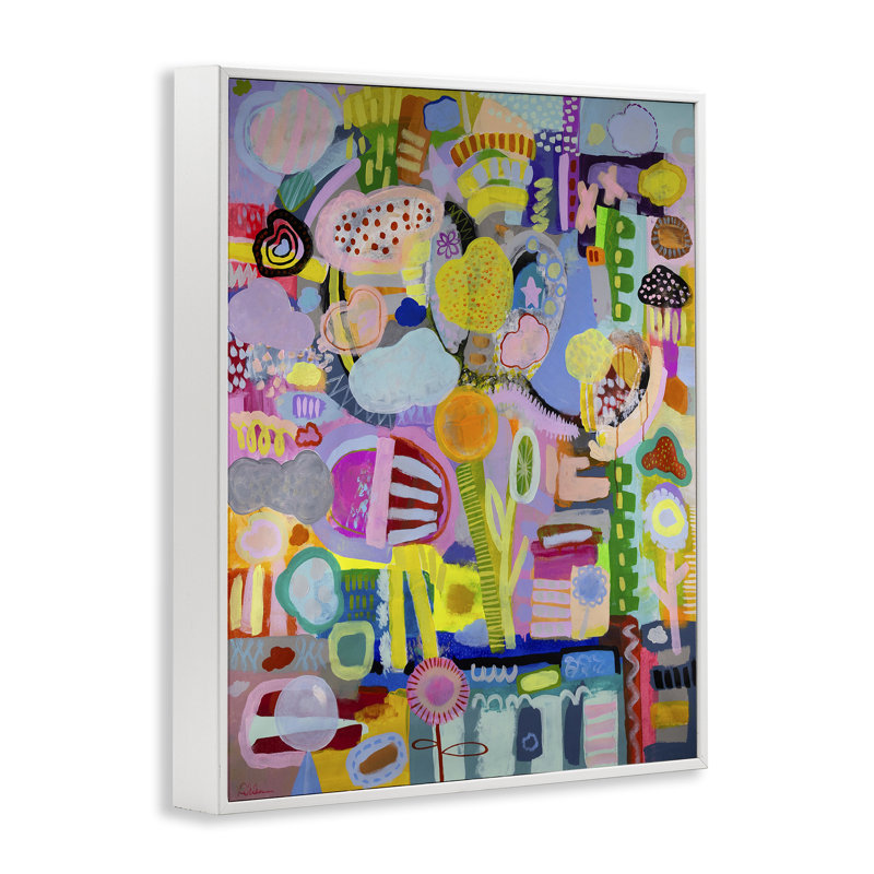 Big Big Whimsical Collage, estampe numérique, design par Mary Robertson, H 14 po x l 11 po, Encadrement giclée blanc côtier