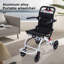 Fauteuil roulant pliant léger pour transport en commun pliable pour adultes Fauteuil roulant de conception ergonomique avec sangle de sécurité réglable