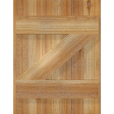 TimberCraft 5 3/8 "planches jointes avec n-lattes avec barre en Z, cèdre rouge de l'Ouest (par paire)