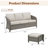 Arcola 3-Piece All-Weather Wicker Patio Enveloping Backrest Sofa With Ottomans