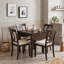 Ensemble de table à manger 5 pièces rabattable avec 4 chaises rembourrées-1981906335