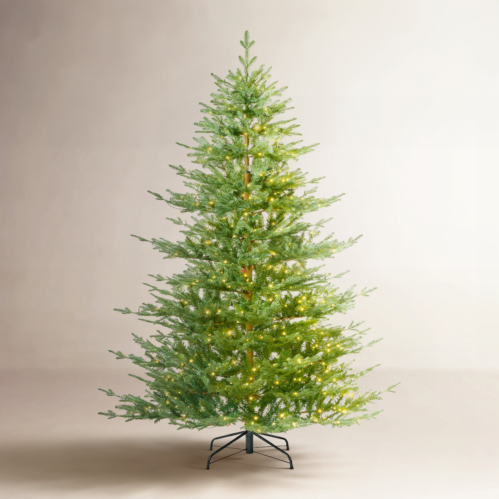 Cashmere Flocked Pre-Lit Fir Christmas Tree, 6ft, Pre-Lit