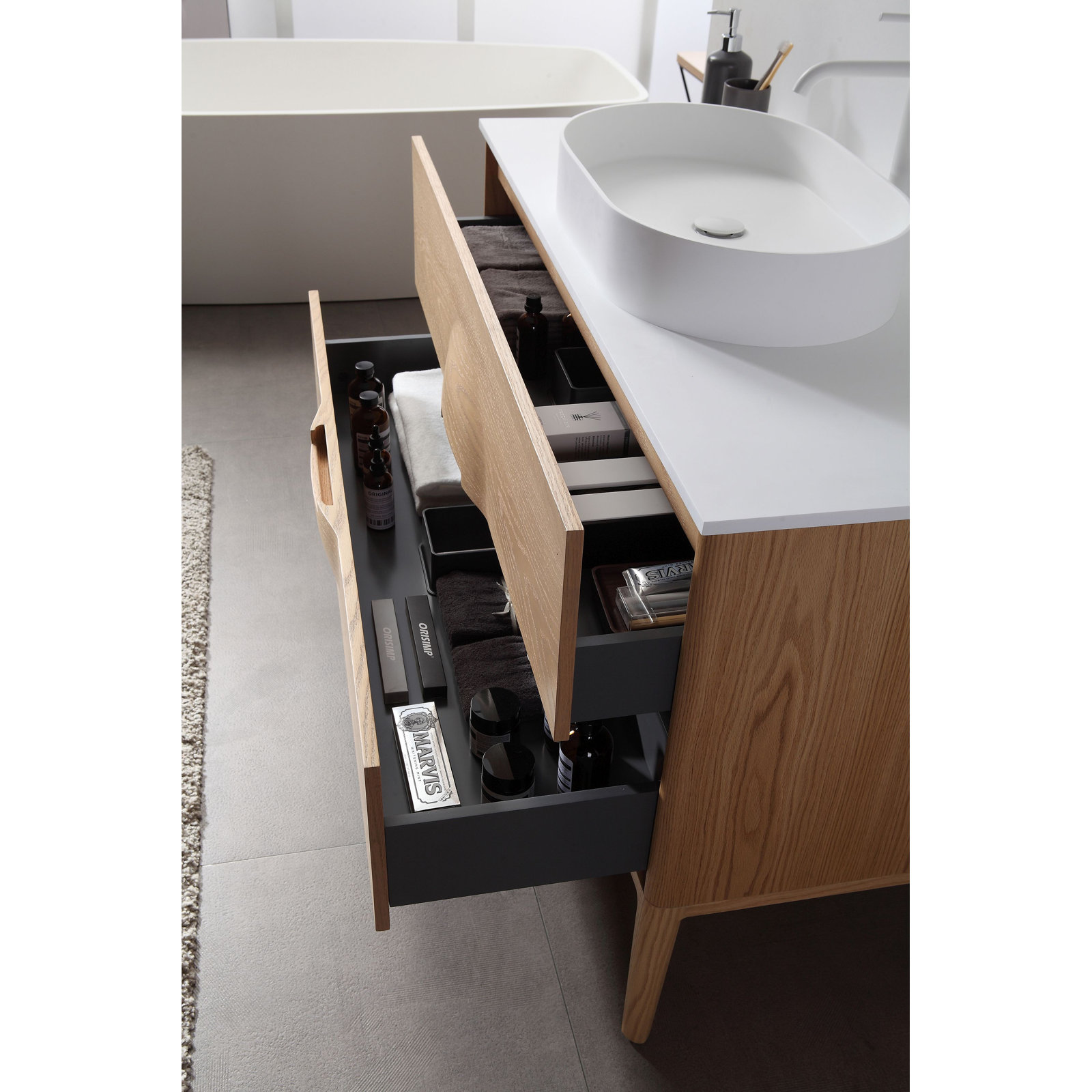 Colmar 48'' Single Bathroom Vanity, Whitewash Oak