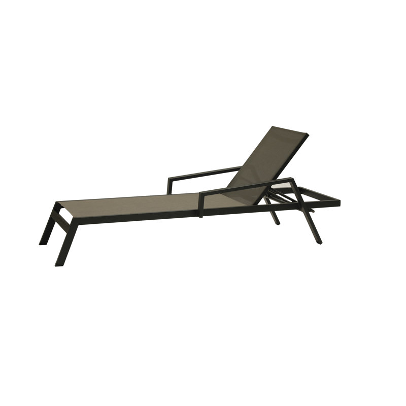 Chaise longue inclinable Newman, gris