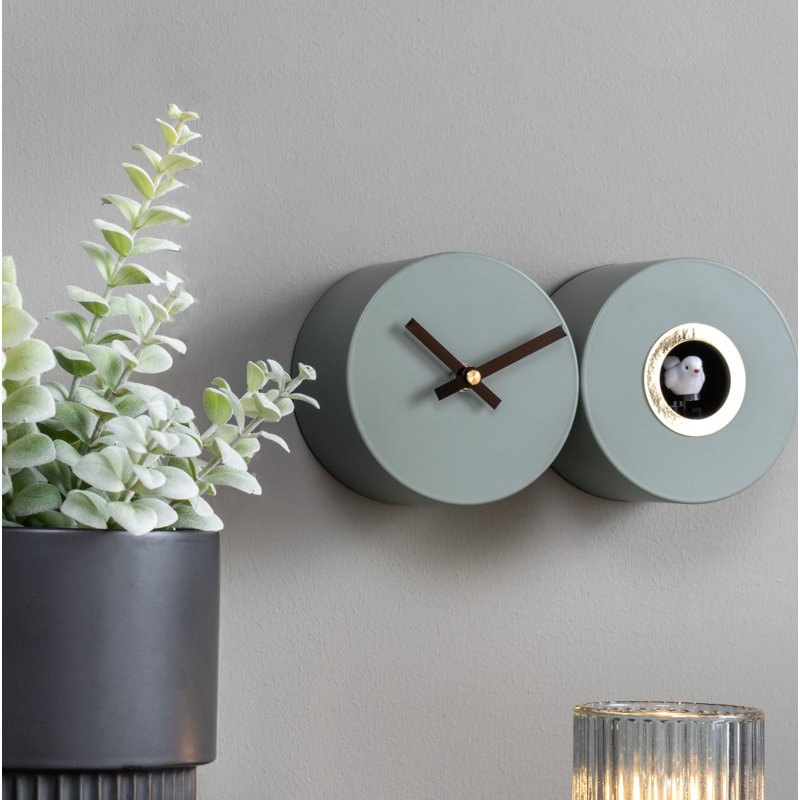 Metal Wall Clock, Jungle Green