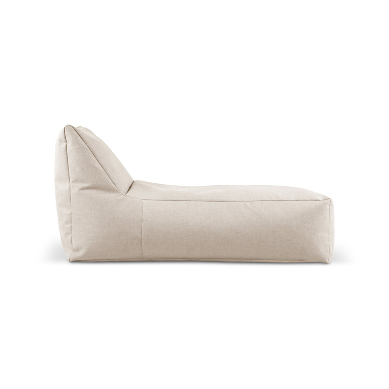 Polyester Outdoor Friendly Bean Bag Lounger, Beige