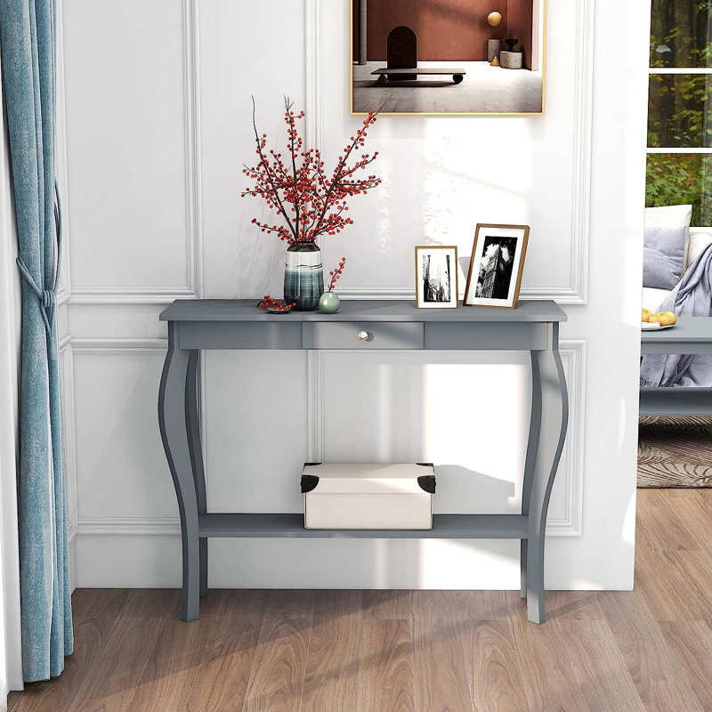39.3'' Console Table, Gray