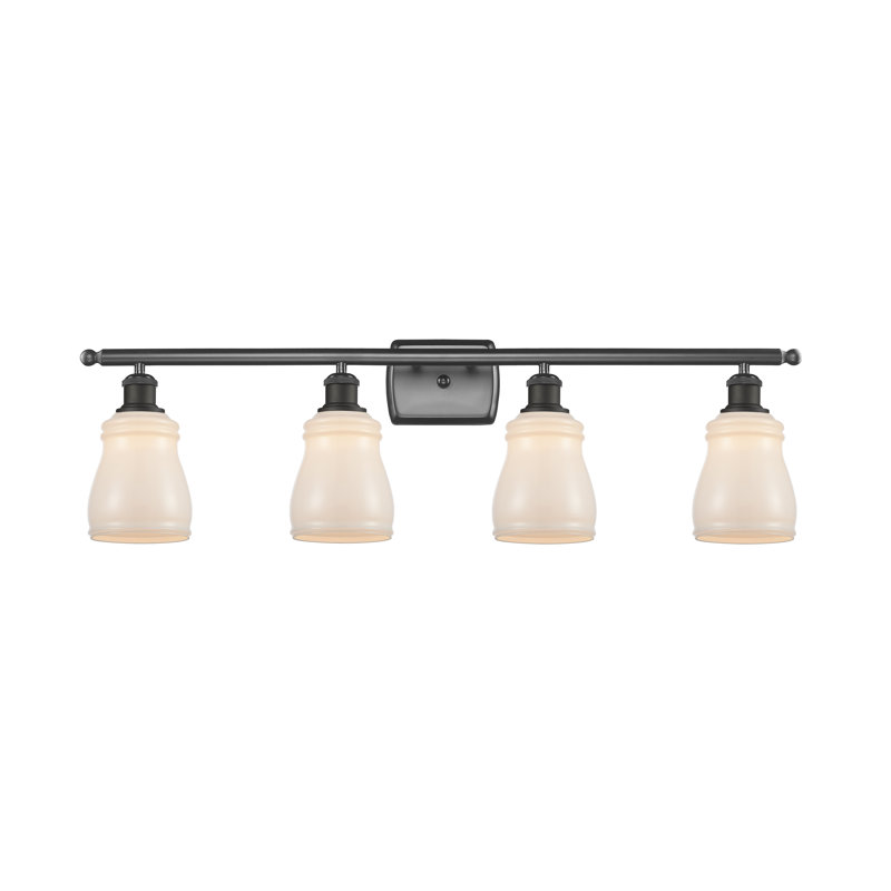 Mccarver 4 - Light Dimmable Vanity Light, Oil Rubbed Bronze, White, No Bulb Included