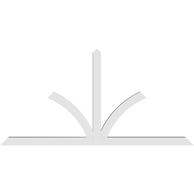 Support pour pignon en PVC de qualité architecturale Richland, H 48 po x l 96 po (pas: 12/12), P 4 po x F 4 po