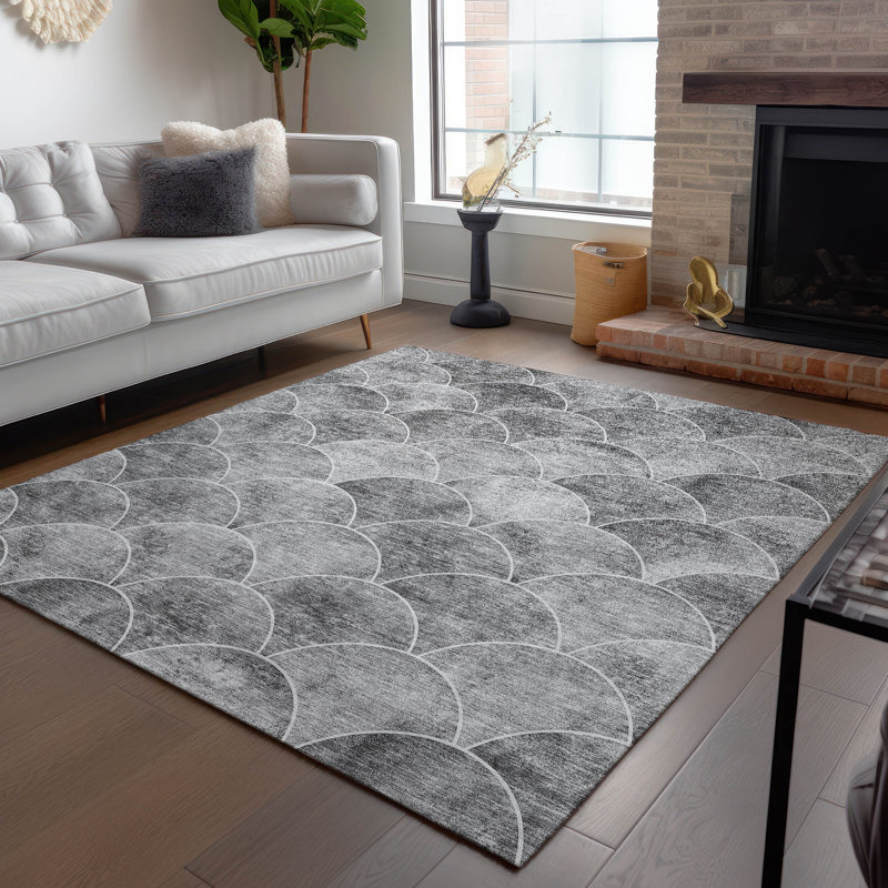  Karter Machine Washable Indoor/Outdoor Rug, Rectangle 9' x 12'