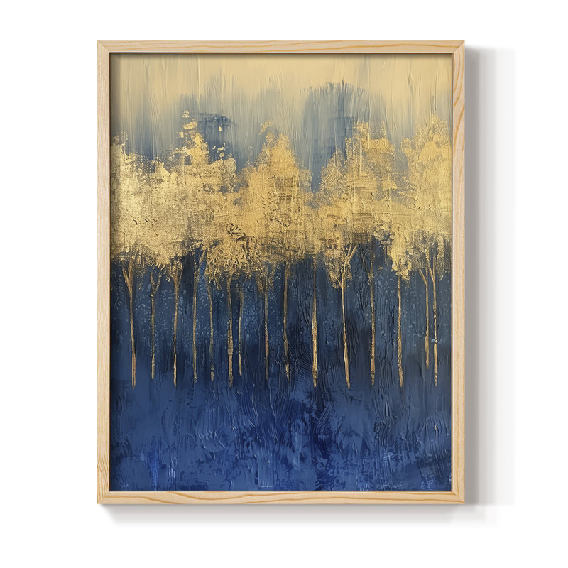 ABSTRACT Series I, reproduction encadrée - bois massif, Naturel, H 11 po x l 9 po