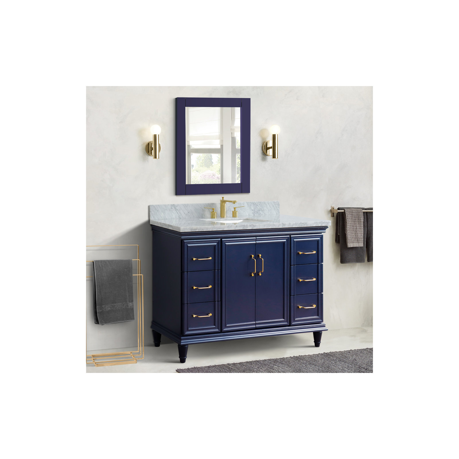 Metaza 49'' Single Bathroom Vanity, Blue