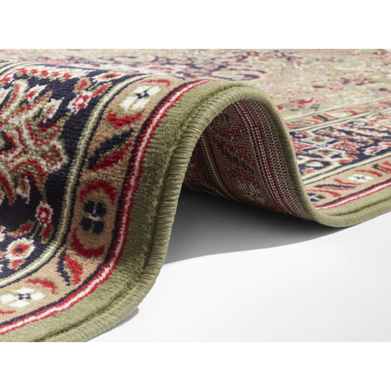 Skazar Isfahan Tufted Green Rug, Rectangle 80 x 150cm