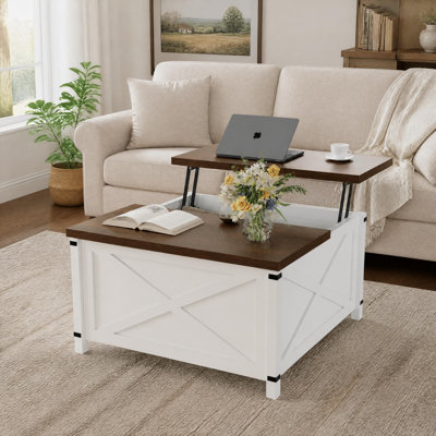 Table basse à hauteur ajustable, bureau avec canapé et tablette de rangement, table basse moderne pour le salon, le bureau, espresso