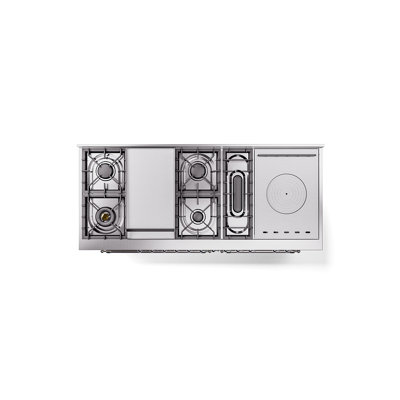 ILVE Nostalgie II 60 in Dual Fuel Range, 7 Burner, Griddle, Frenchtop
