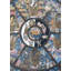 Petite roue de la vie avec ton bleu clair Thangka (Brocadeless Thangka)