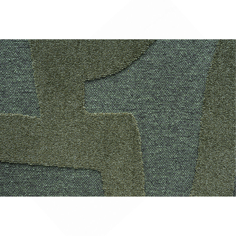 Tapis vert en polyester Teagan, Rectangle 7 pi 10 po x 10 pi