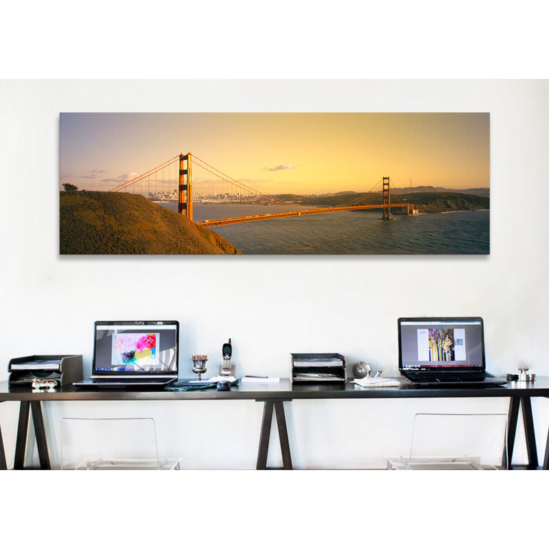 «Golden Gate Bridge, San Francisco, California» par Panoramic Images - Impression sur toile tendue sur châssis