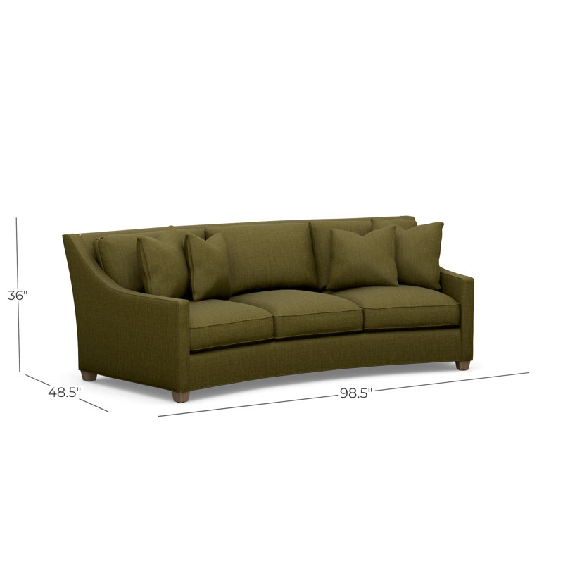 Valenza Curved Sofa, 2361-21, Driftwood