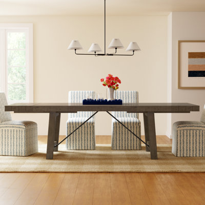 Edelen Extendable Pine Solid Wood Top Dining Table