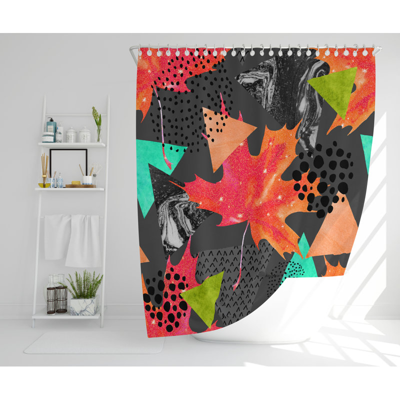 Barrientos Polyester Shower Curtain, 168cm H x 168cm W