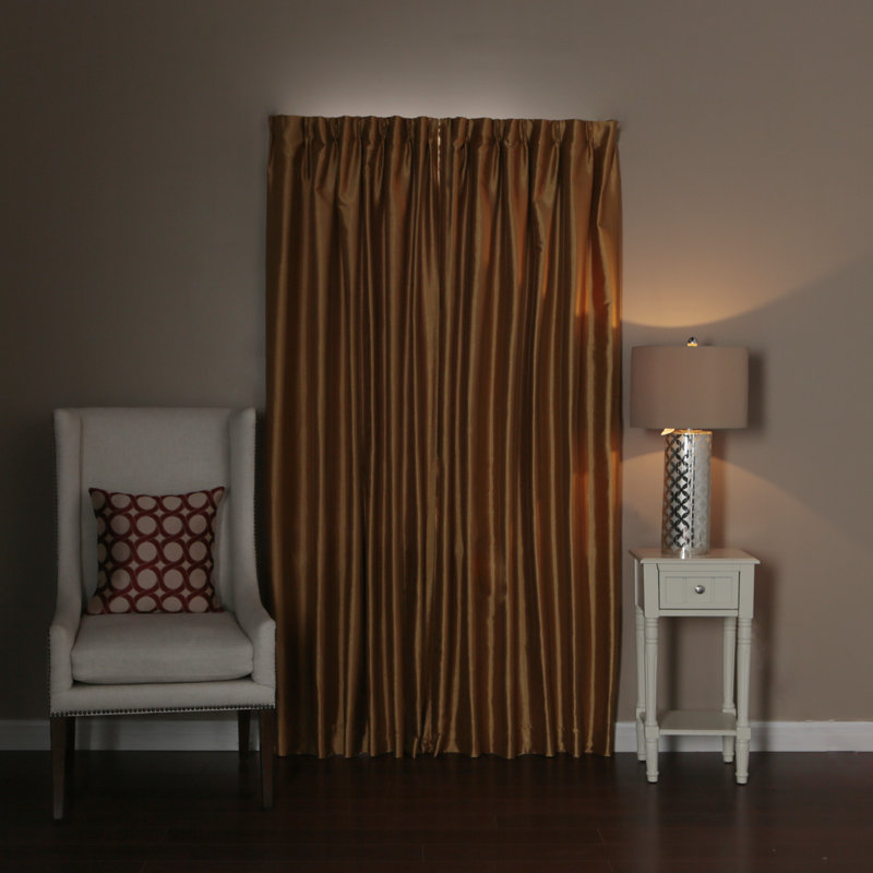 Stefano Adjustable Single Curtain Rod, 84" W, Bronze