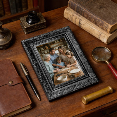 Cadre photo 8 "x 10" noir pour famille 1pc