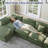 Modern 7 - Piece Corner Sectional Sofa Cloud Couch With Removable Ottomans-1759449922
