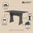 Coney 53" Dining Table In Charcoal Gray-420885574