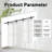 Closet Doors Bi-Fold Barn Door Arched 2-Panelled White Manufactured Wood Pre-Assembled Double Bi-Fold Barn Door 128" x 84" With Installation Hardware Kit (Ideal for Tiny Closet,Pantry,Laundry,Bathroom)-110651694