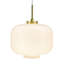 1 - Light Brown/White Schoolhouse Pendant