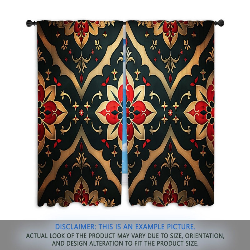 Paire de rideaux obscurcissant en polyester Elimelec, L 40 po x L 52 po