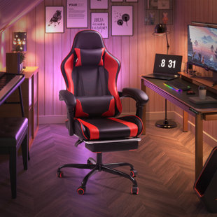 Purple Gaming Chairs with Footrest for Adult, Teens, Ergonomic Gamer Chair,Office  Computer Gaming Chairs,E-Sports Racing Game Chair with Lumbar Pillow and  Headrest 
