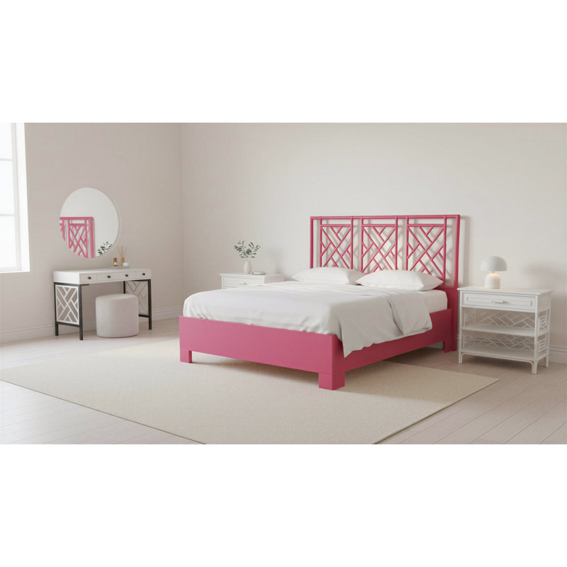 Alden Bed, King, Hot Pink