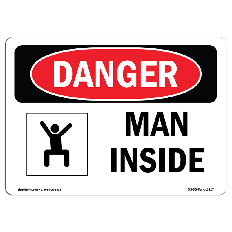 Panneau de danger OSHA, H 12 po x l 18 po x P 0,1 po