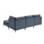 Canapé modulaire en lin rembourré avec pieds en métal-375061576-375061582