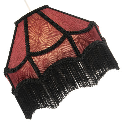 19 cm H Empire Fabric Lamp Shade ( No Direct Attachment Method ) in Red