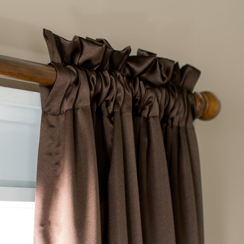 Panneau de rideau obscurcissant et isolant en polyester - Basics by Wayfair ™, Chocolat, 1, l 54 po x L 95 po
