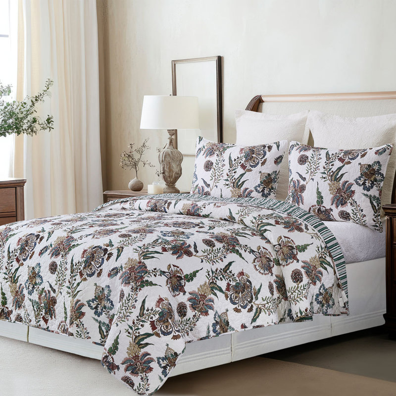 Braelyn King 3-Piece Quilt Bedding Set, King Quilt + 2 King Shams